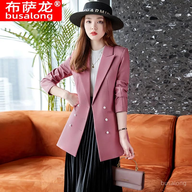 Elegant Women's Long Sleeve Blazer Jacket for Autumn/Winter - Professional Formal Workwear Fashion thumbnail 2