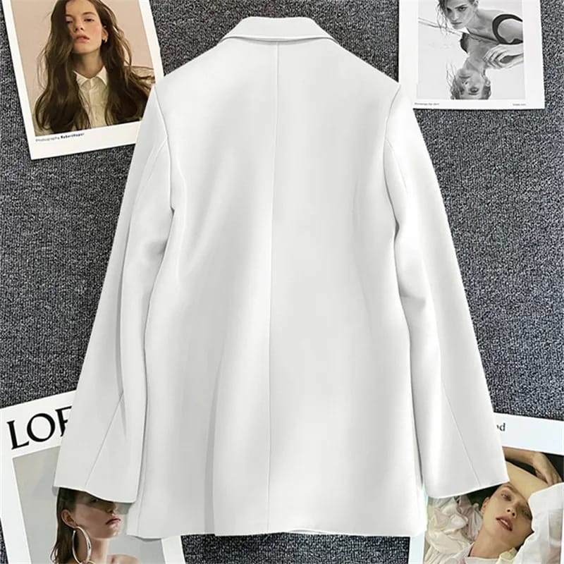Women's Elegant Single Button Blazer 2023 Autumn/Winter Slim Fit Stylish Jacket Coat, Long Sleeve Chic Office Lady Casual Tops thumbnail 6