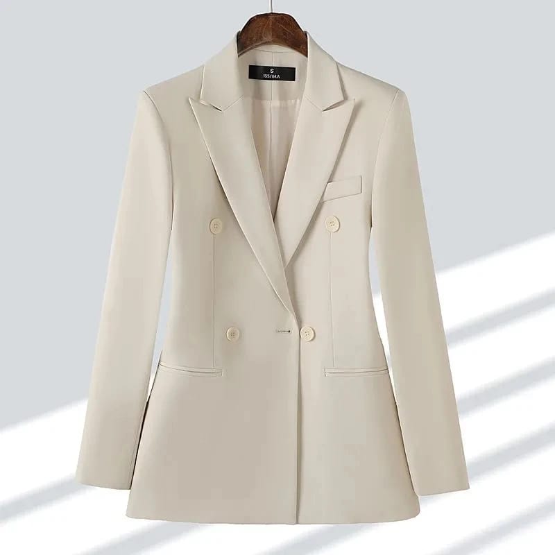 2025 Spring Autumn Women's Blazer Jacket - Temperament Joker Long-Sleeved Professional Lady Leisure Outerwear Coat for Versatile Style thumbnail 3
