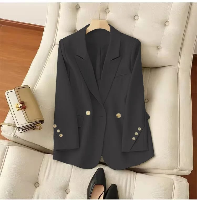 Women's Casual Long Sleeve Blazer Pant Set 2-Piece Suit 2025 Fashion Elegant Office Work Outfits thumbnail 5