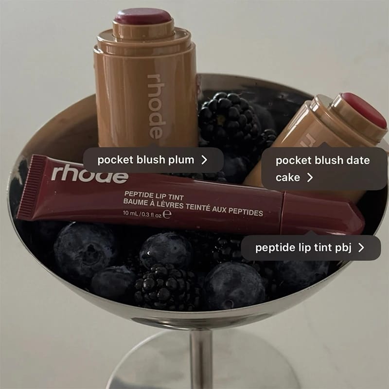 Spicy Jelly Bean Lip Gloss Balm & Pocket Blush Stick - Moisturizing, Waterproof, Non-Fading for a Natural Glow thumbnail 5