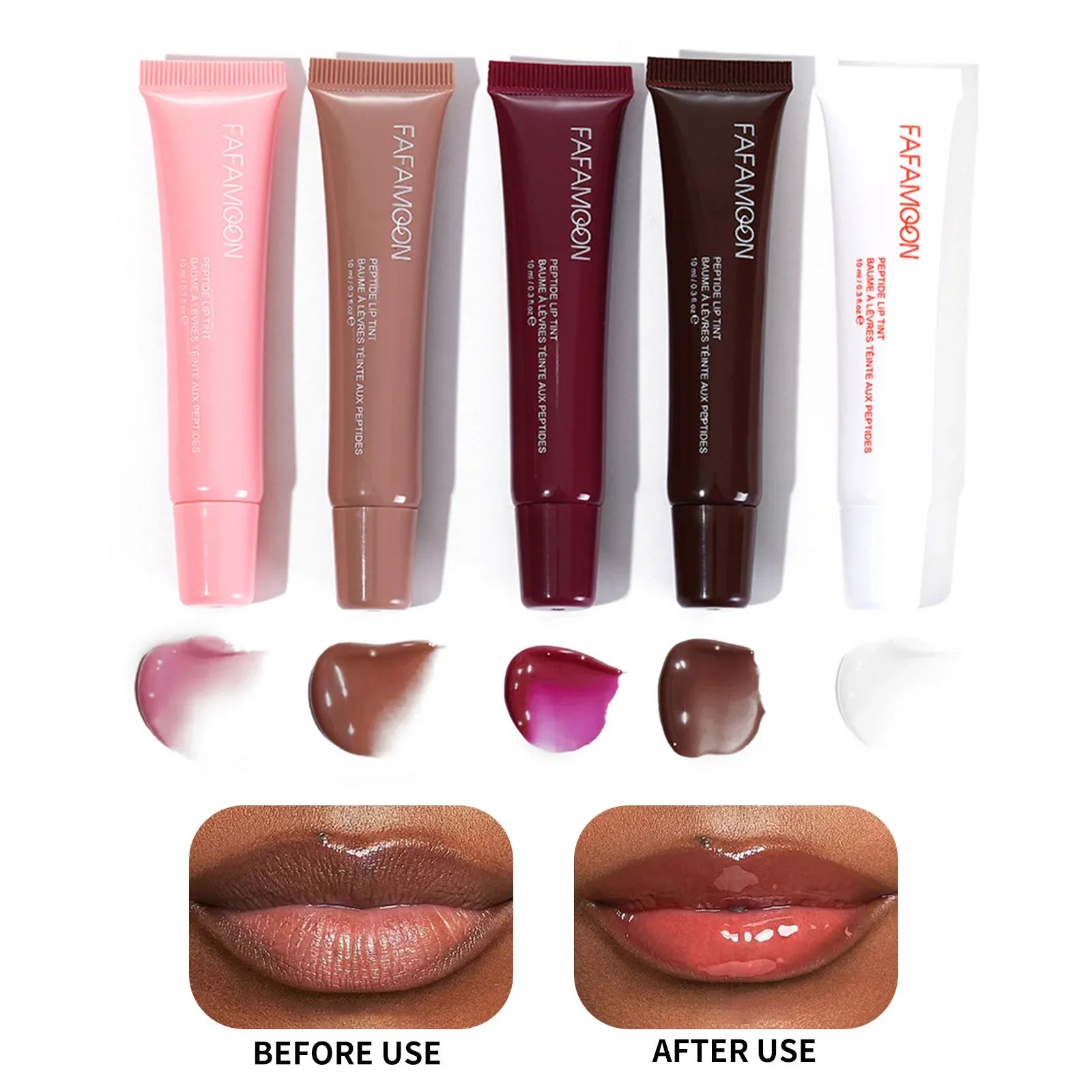 Moisturizing Transparent Lip Gloss Oil - Nude Brown Plumping Effect, Soft Tube Mirror Finish, Beauty Cosmetics Makeup for a Natural Look thumbnail 3