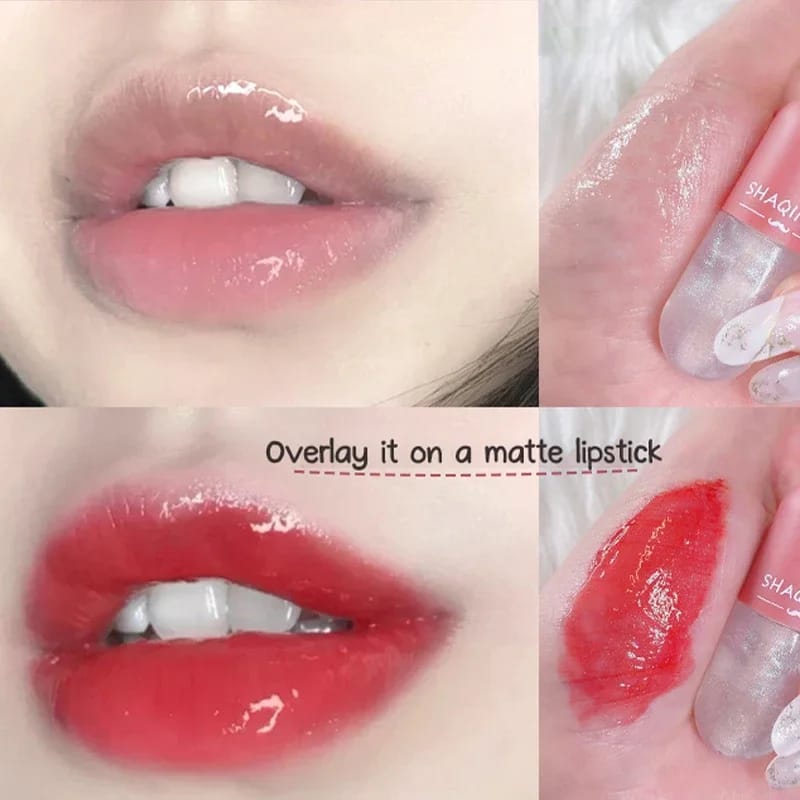 3PCS Crystal Jelly Lip Gloss Set - Color Changing & Glitter Transparent Glass Lip Oil for Moisturizing, Non-Greasy, Long-Lasting Shine thumbnail 5