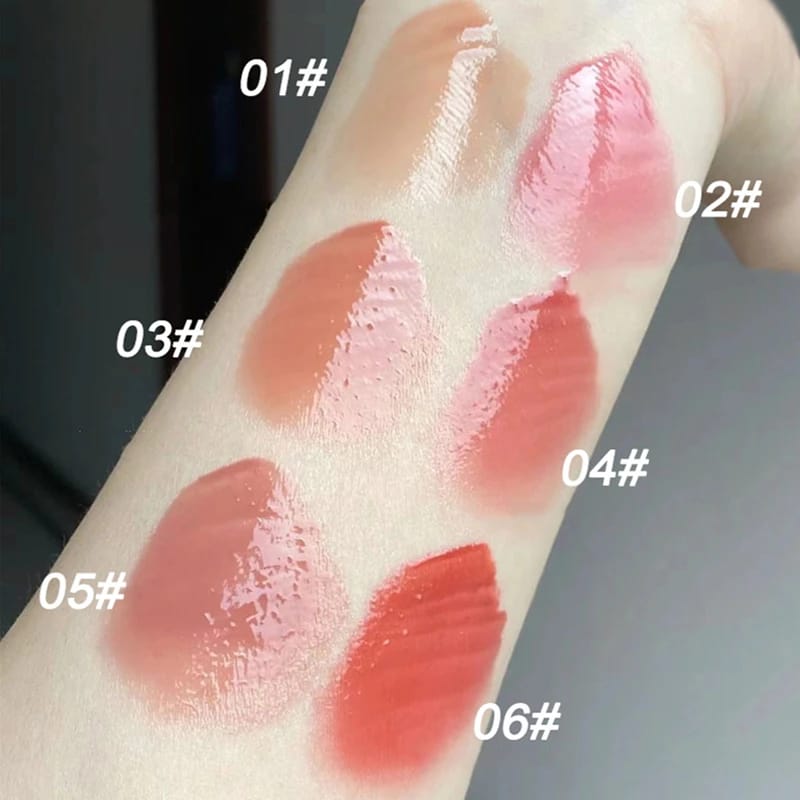 Jelly Glass Lip Gloss Moisturizing Tint Mirror Waterproof Non-stick Cup Solid Lipstick Cosmetic for All Occasions thumbnail 2