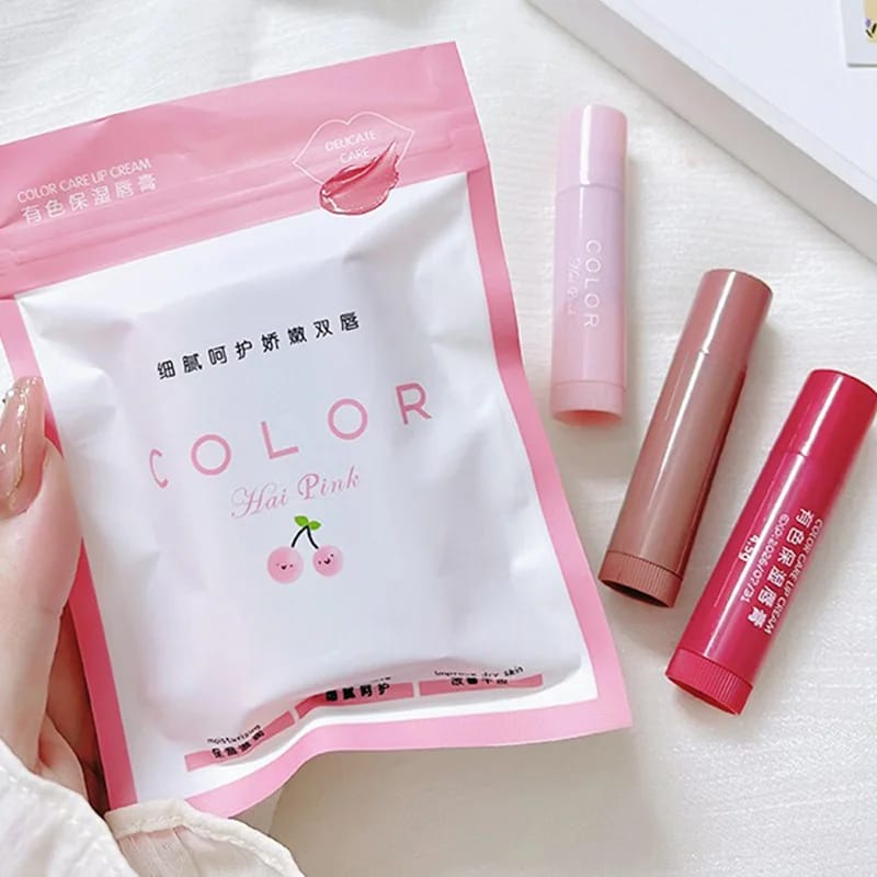 HAIPINK 3-Piece Tinted Moisturizing Lip Balm Set - Hydrating, Fade Lip Lines, Prevent Chapping, Natural Color for Daily Use thumbnail 6