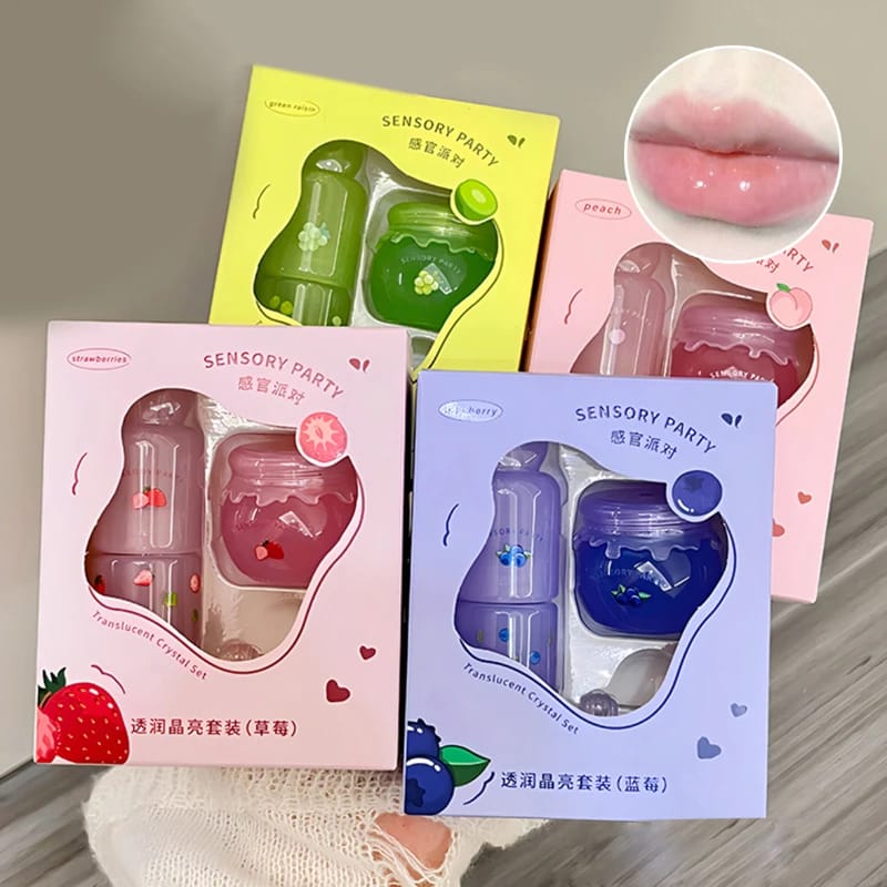 Sensory Party Hydrating & Brightening Lip Mask - Deep Moisture, Lip Wrinkle Reduction, 24-Hour Hydration Lip Oil for Soft, Plump Lips thumbnail 2