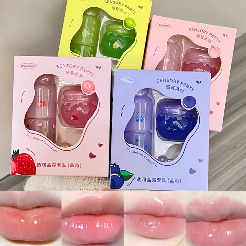 Sensory Party Hydrating & Brightening Lip Mask - Deep Moisture, Lip Wrinkle Reduction, 24-Hour Hydration Lip Oil for Soft, Plump Lips thumbnail 1