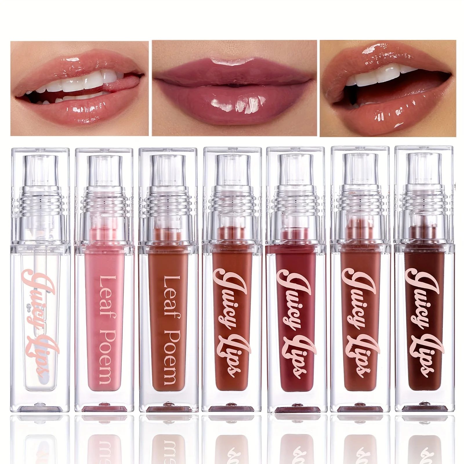 Hydrating Crystal Lip Oil, Plumping & Moisturizing Gloss with Tinted Shades, Long-Lasting Shine for All Skin Types, Natural Beauty Lip Care thumbnail 2