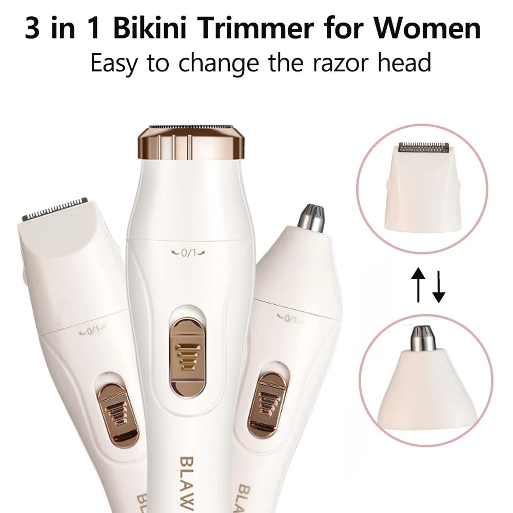Women's Electric Shaver & Bikini Trimmer - Portable Painless Epilator for Face, Underarms, Legs - Gentle Hair Removal for Ladies thumbnail 5