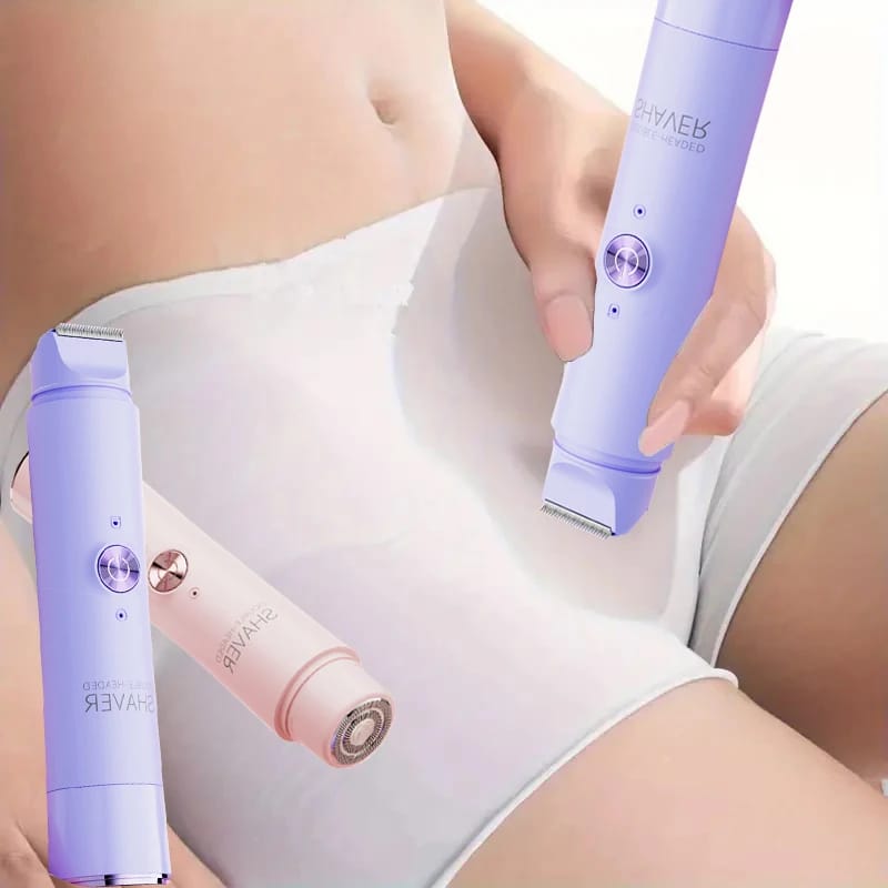 Rechargeable Electric Shaver for Women, Dual Head Bikini Trimmer, Wet & Dry Use, Cordless Personal Grooming Device thumbnail 1