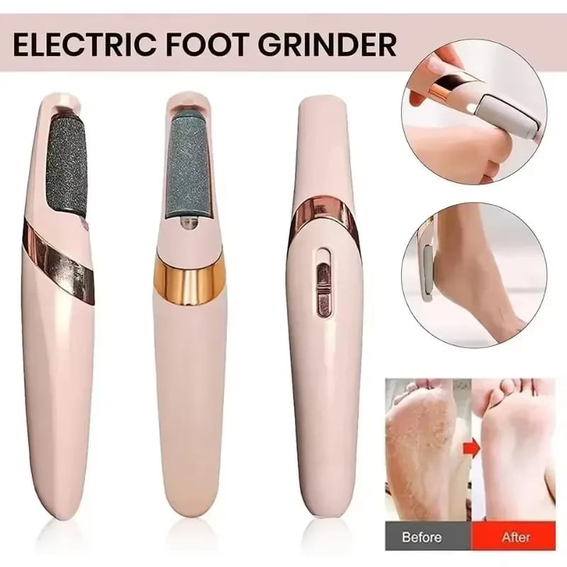 Rechargeable Electric Foot Callus Remover Pedicure Tool - USB Automatic Dead Skin Grinder with 2 Roller Heads for Smooth Feet thumbnail 1