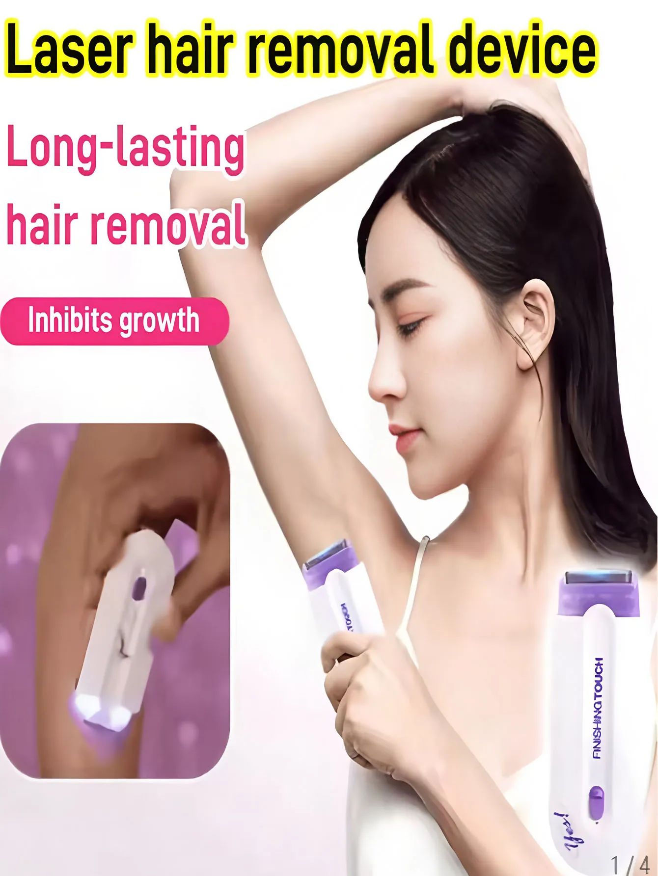Professional Electric Hair Removal Shaver for Women - Full Body, Face, Bikini, Legs, Hands - Gentle & Painless Epilator Device thumbnail 6