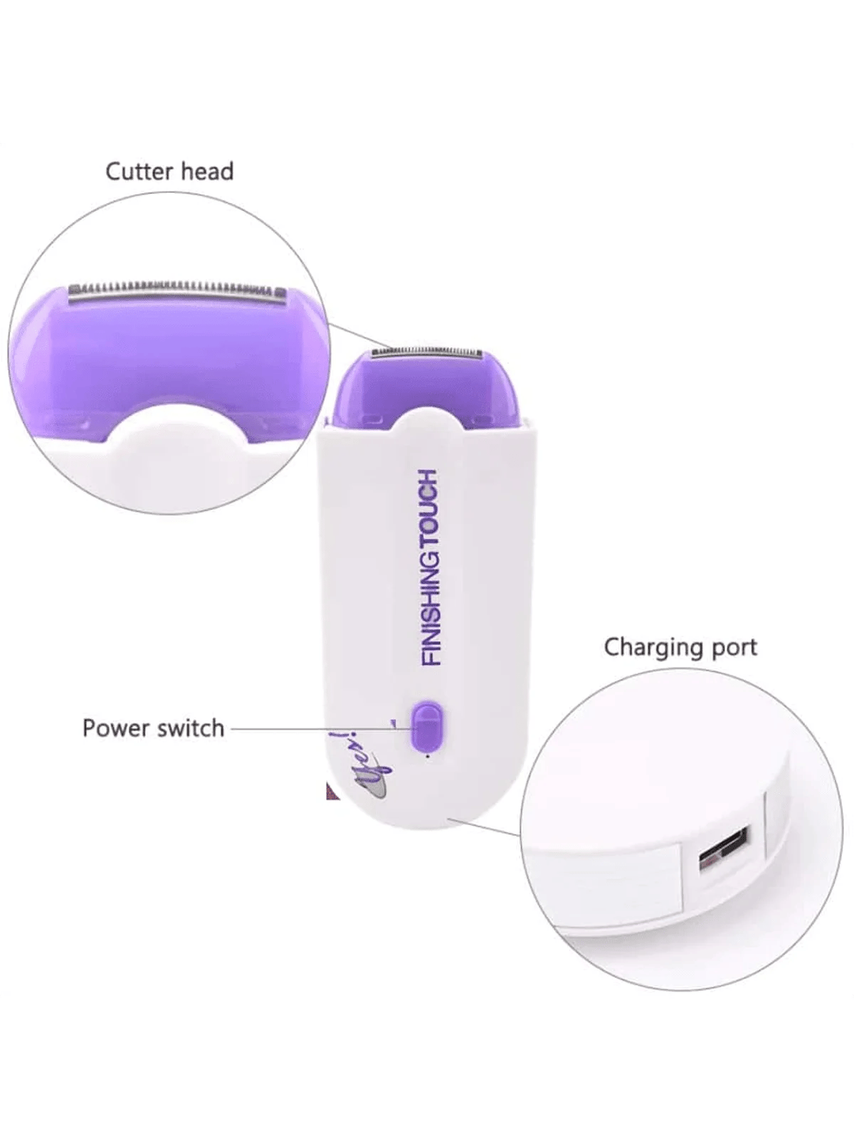 Professional Electric Hair Removal Shaver for Women - Full Body, Face, Bikini, Legs, Hands - Gentle & Painless Epilator Device thumbnail 3
