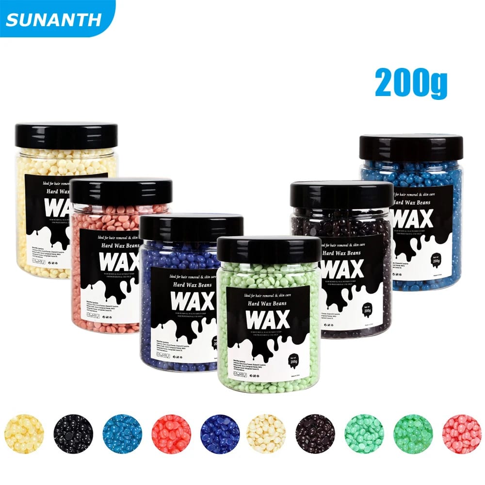 Painless Depilatory Wax Beans 200g/400g - Hard Wax Beads for Hair Removal Machine, Bikini, Face, Legs, Body - Gentle, Non-Irritating Formula thumbnail 2