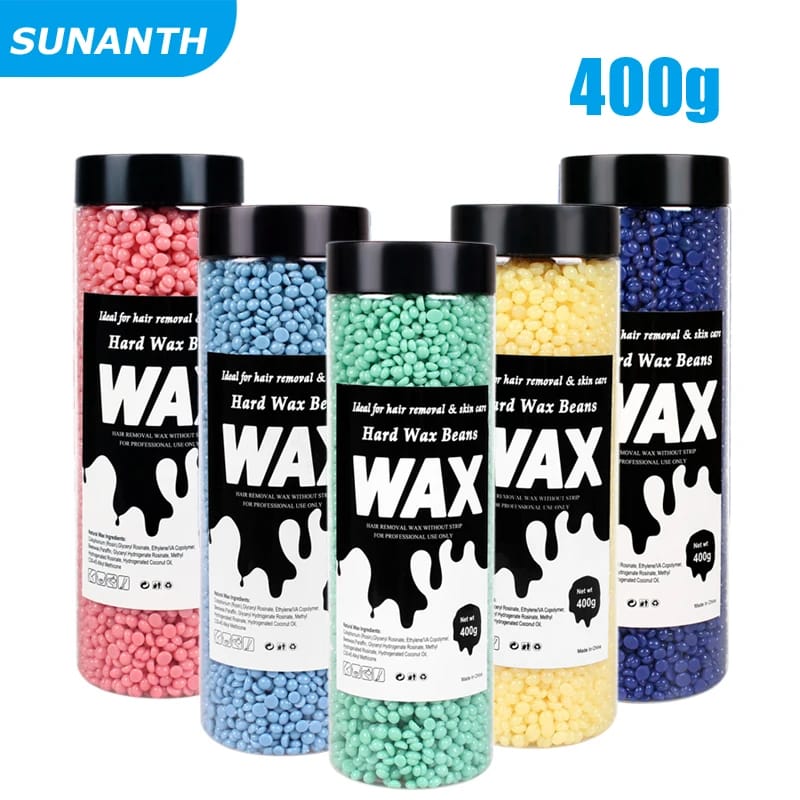 Painless Depilatory Wax Beans 200g/400g - Hard Wax Beads for Hair Removal Machine, Bikini, Face, Legs, Body - Gentle, Non-Irritating Formula thumbnail 1