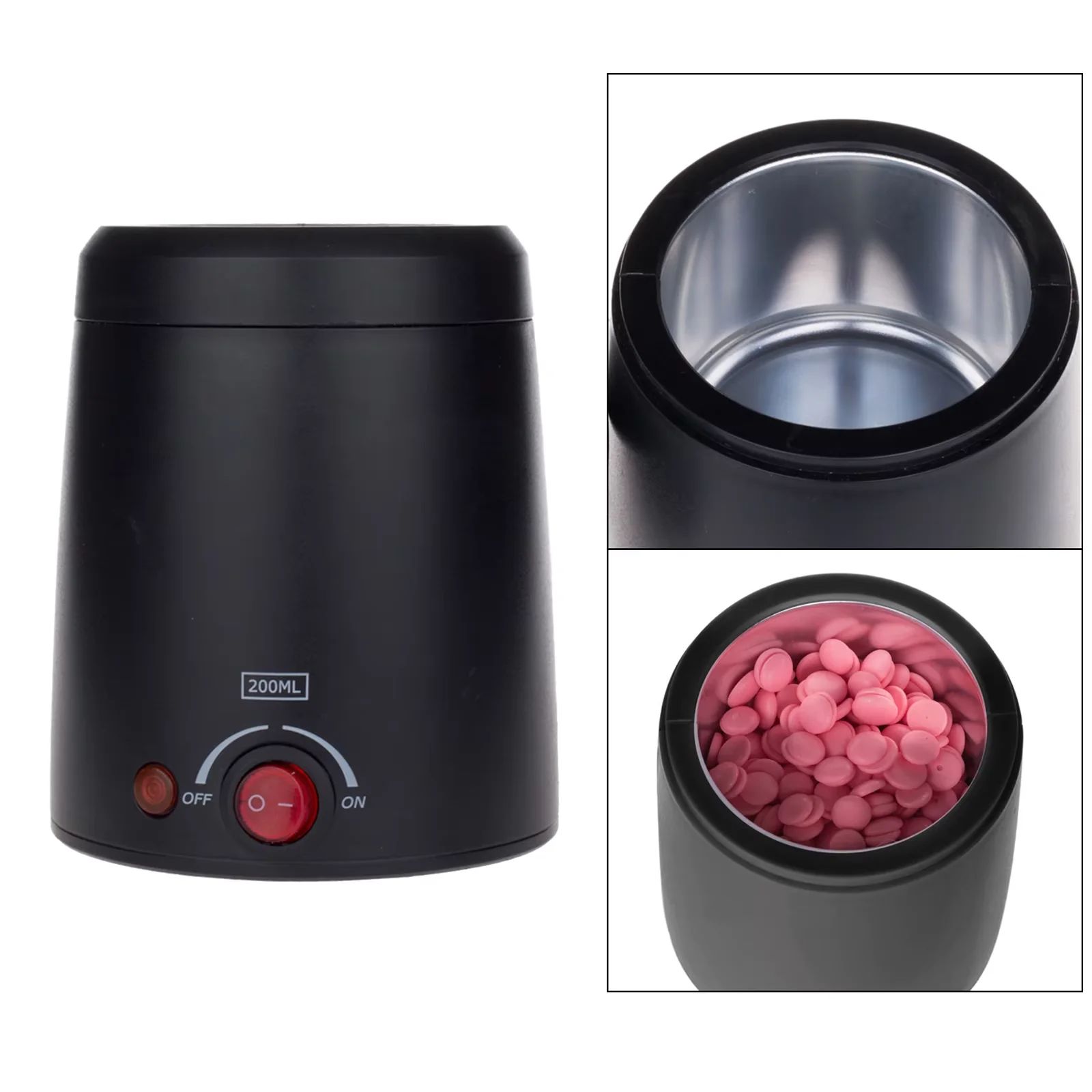 Professional Wax Heater Melter for Hair Removal & Crafts | Adjustable Temperature 0-125°C | Rapid Heating 35W | 200ml Capacity | EU/US Plug for Home Salon Use thumbnail 3
