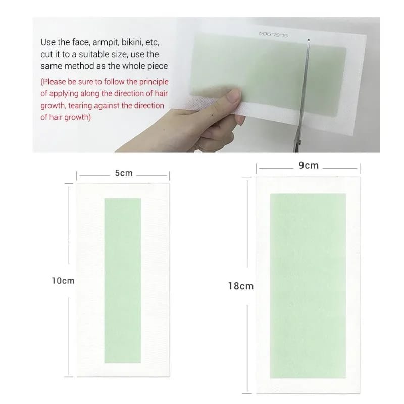 10PCS 20 Sides Aloe Wax Strips for Gentle Body Hair Removal - Smooth Skin Up to 4 Weeks, Nonwoven Fabric for Legs, Underarms, Arms, Face - Easy Cold Wax Application thumbnail 5