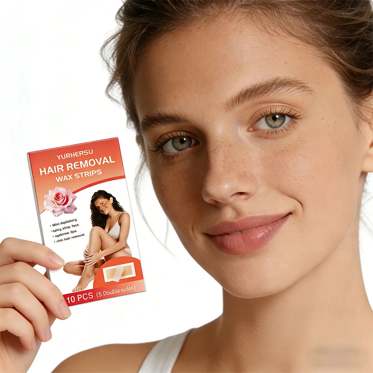 Natural Beeswax Hair Removal Wax Strips - Gentle, Chemical-Free Formula for Sensitive Skin - Face, Lip, Body Waxing - Easy Home Use thumbnail 1