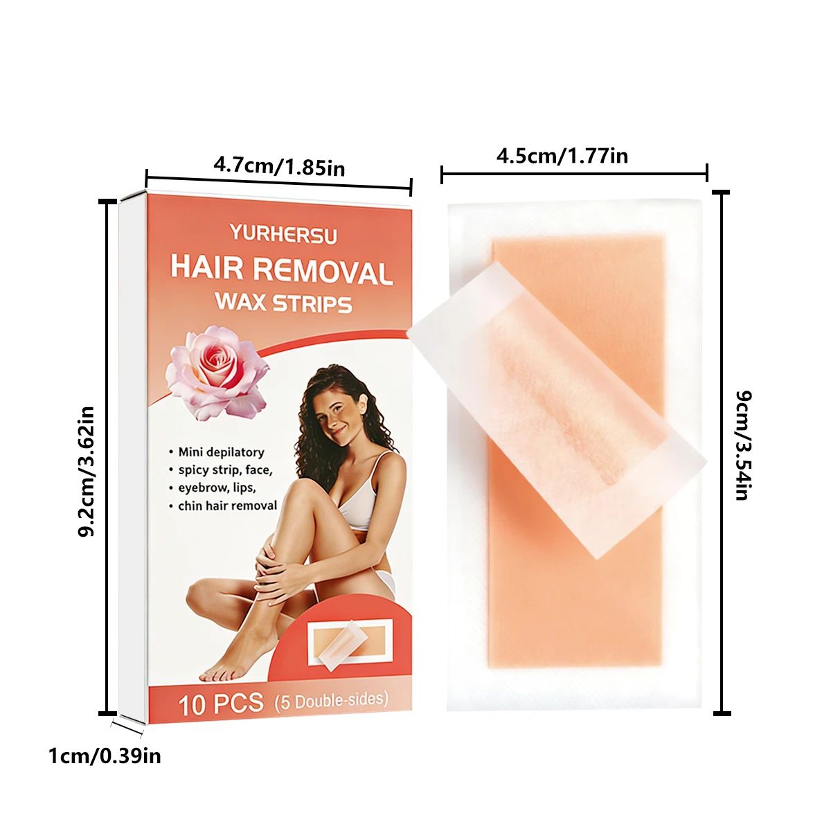 Natural Beeswax Hair Removal Wax Strips - Gentle, Chemical-Free Formula for Sensitive Skin - Face, Lip, Body Waxing - Easy Home Use thumbnail 2