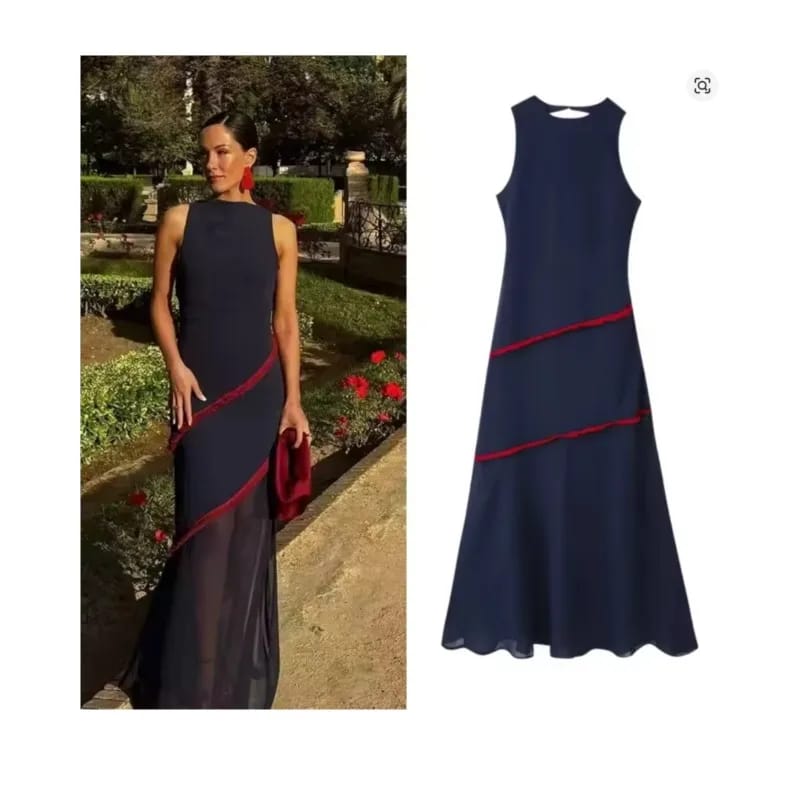 Women's Summer Fashion Sexy Sleeveless Backless Patchwork Tassel Dress - Elegant Evening & Party Wear for Ladies thumbnail 1