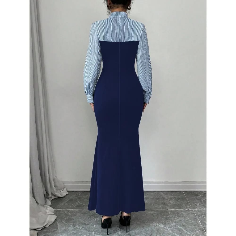 2025 Autumn/Winter Women's Elegant Fishtail Long Dress - Form-Fitting, Skin-Friendly Design for Stylish Ladies thumbnail 6
