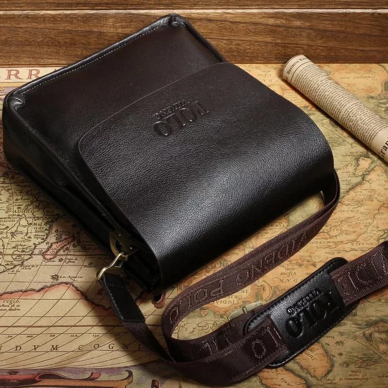 POLO Men's Vertical Business Crossbody Shoulder Bag - Casual & Professional Document Bag, 23x26x7cm thumbnail 3