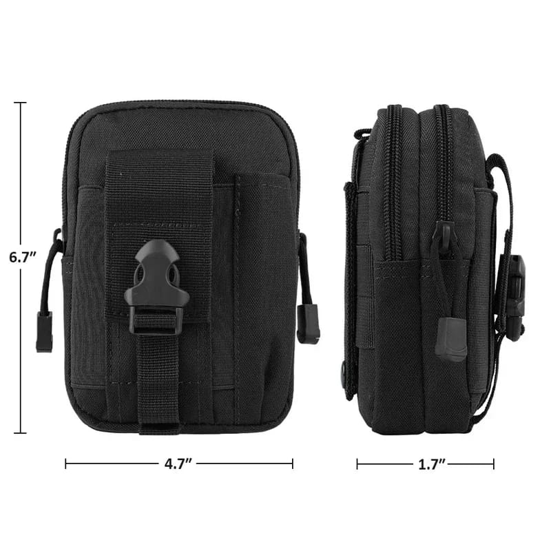 Men's Waterproof Outdoor Waist Pack Bum Bag - Durable Nylon Sport Hunting Belt Pouch for Travel, Mobile Phone, and Tools thumbnail 5