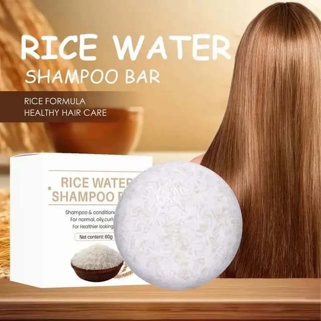Organic Rice Shampoo Soap Bar - Natural Rice Water Protein for Hair Growth, Anti-Loss, Oil Control & Shine - Gentle Cleansing for All Hair Types showcase 1