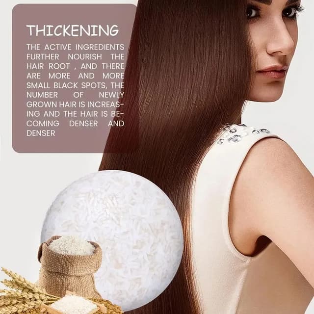 Organic Rice Shampoo Soap Bar - Natural Rice Water Protein for Hair Growth, Anti-Loss, Oil Control & Shine - Gentle Cleansing for All Hair Types showcase 2