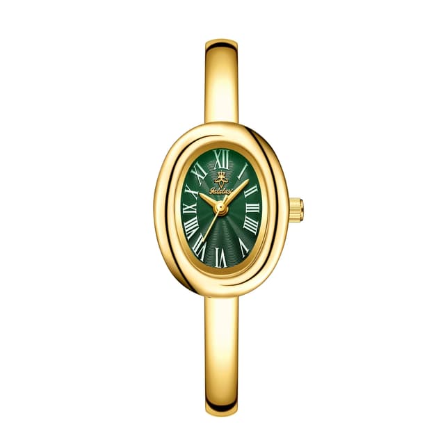 YaLaLuSi Women's Oval Dial Bracelet Watch - Water-Resistant Quartz Movement, Retro Roman Numerals, Alloy Band, Elegant & Casual Style, Perfect Gift for Her showcase 10