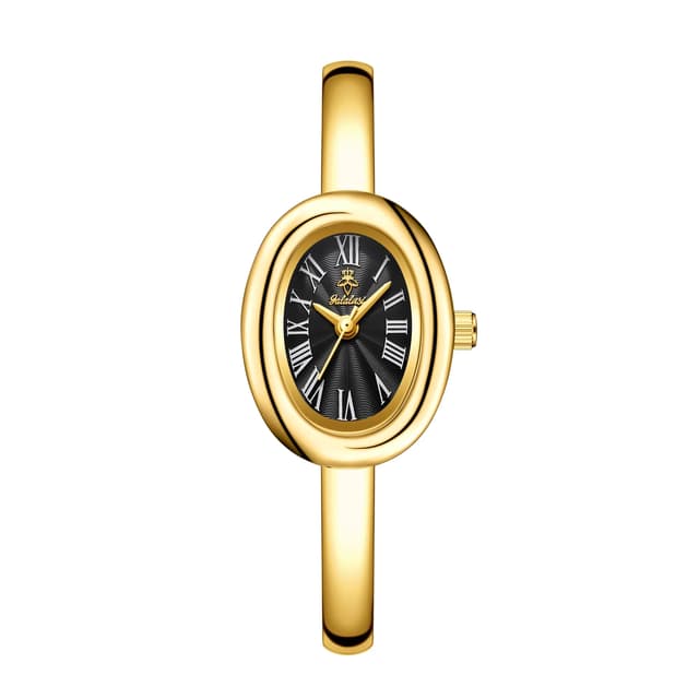 YaLaLuSi Women's Oval Dial Bracelet Watch - Water-Resistant Quartz Movement, Retro Roman Numerals, Alloy Band, Elegant & Casual Style, Perfect Gift for Her showcase 8