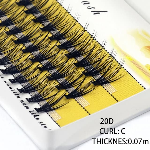 3D Russian Mink Individual Eyelash Clusters - 60 Bundles Natural Look Extension, 0.07mm Thickness, C/D Curl, 8-15mm Length - Professional Makeup Tool showcase 7