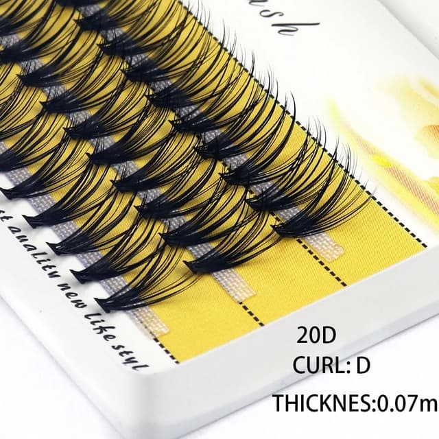 3D Russian Mink Individual Eyelash Clusters - 60 Bundles Natural Look Extension, 0.07mm Thickness, C/D Curl, 8-15mm Length - Professional Makeup Tool showcase 8
