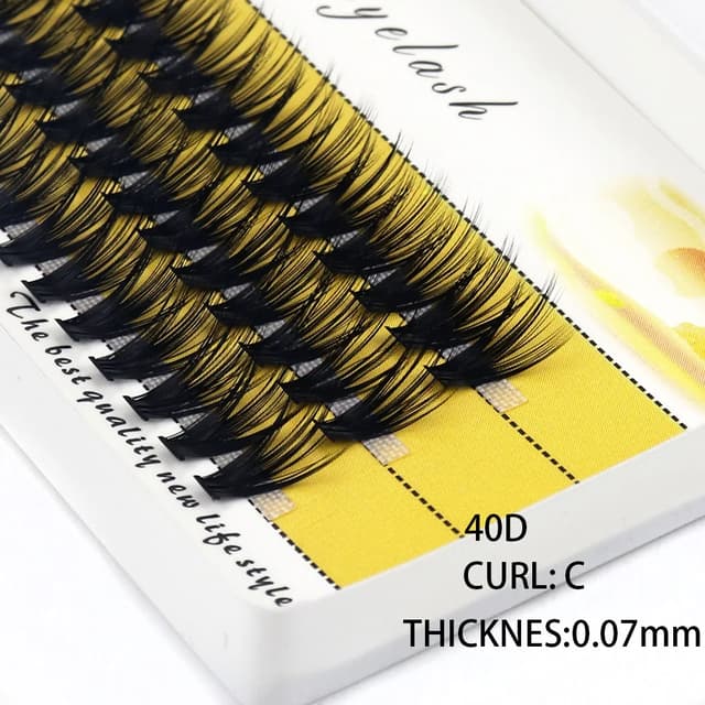 3D Russian Mink Individual Eyelash Clusters - 60 Bundles Natural Look Extension, 0.07mm Thickness, C/D Curl, 8-15mm Length - Professional Makeup Tool showcase 11