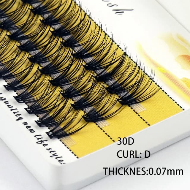 3D Russian Mink Individual Eyelash Clusters - 60 Bundles Natural Look Extension, 0.07mm Thickness, C/D Curl, 8-15mm Length - Professional Makeup Tool showcase 10