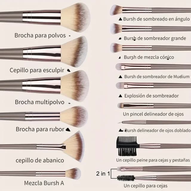 Professional 3-20PCS Makeup Brush Set for Women - Soft Fluffy Nylon Kabuki Foundation, Eyeshadow, Concealer, Blending, Blush Beauty Tools with ABS Plastic Handles showcase 3
