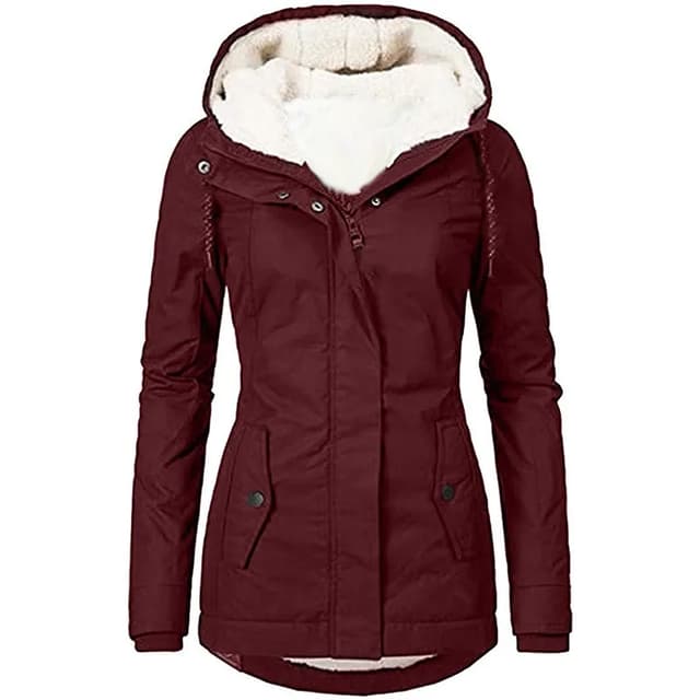Women's Winter Faux Fur Hooded Jacket Coat - Long Sleeve Warm Velvet Parka for Fashionable Ladies showcase 12