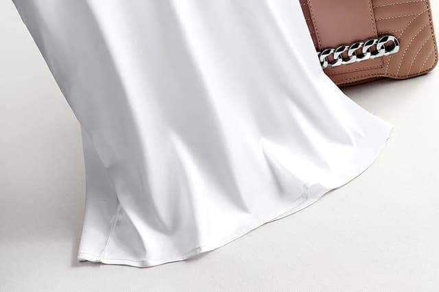 AOSSVIAO Women's Spaghetti Strap Halter Top - Sexy V-Neck Sleeveless Satin Silk Cami Tank for Summer, White, Sizes S-2XL showcase 13