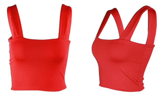 Women's Square Neck Sleeveless Crop Top - Sexy Backless Cami Tank Shirt for Summer Casual Wear showcase 15