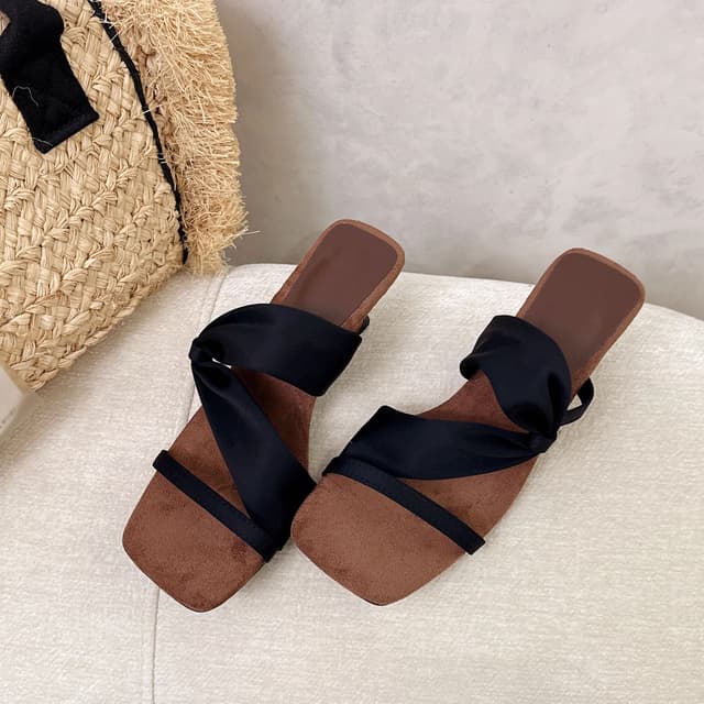 Women's Fashion Square Toe Wedge High Heels Sandals - Stylish Summer Flip Flops for Parties & Casual Wear showcase 18