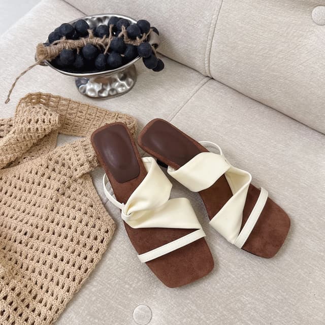 Women's Fashion Square Toe Wedge High Heels Sandals - Stylish Summer Flip Flops for Parties & Casual Wear showcase 20