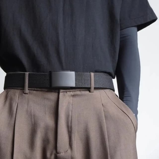 Men's & Women's Fashion Canvas Belt - Adjustable Breathable Outdoor Tactical Waist Belt for Jeans & Trousers showcase 3