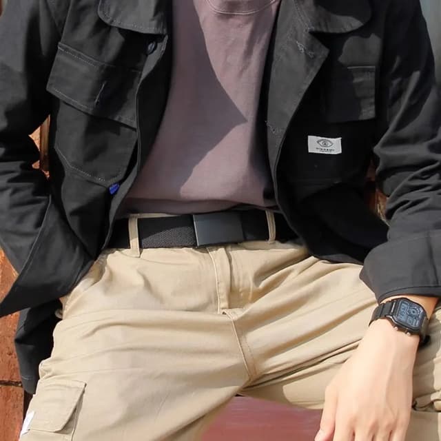 Men's & Women's Fashion Canvas Belt - Adjustable Breathable Outdoor Tactical Waist Belt for Jeans & Trousers showcase 4