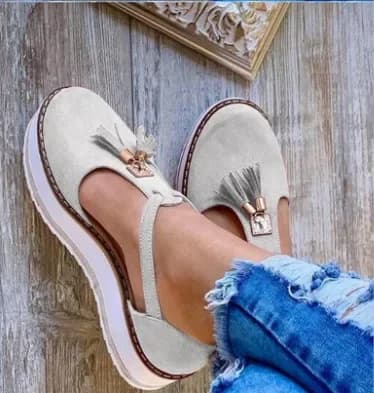 Summer Platform Roman Sandals for Women - Thick Bottom, Tassel Detail, Plus Size, PU Leather Slip-On Casual Shoes for Leisure showcase 6