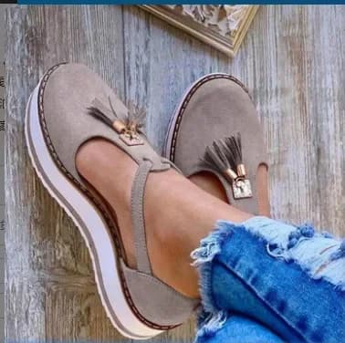 Summer Platform Roman Sandals for Women - Thick Bottom, Tassel Detail, Plus Size, PU Leather Slip-On Casual Shoes for Leisure showcase 4
