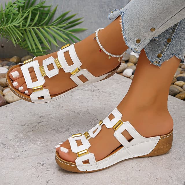 Women's Roman Style Wedge Sandals - Comfortable Open Toe Beach Slippers for Summer Outdoor Wear showcase 6