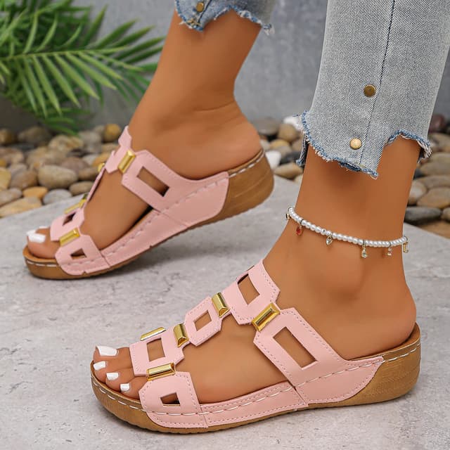 Women's Roman Style Wedge Sandals - Comfortable Open Toe Beach Slippers for Summer Outdoor Wear showcase 10