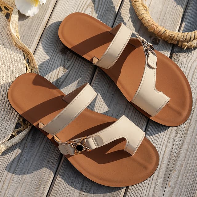 Women's Fashionable Slip-On Sandals - Versatile Polyurethane Beach Slides, Comfortable Soft Bottom, Wear-Resistant Outdoor Flip-Flops for All Ages showcase 1