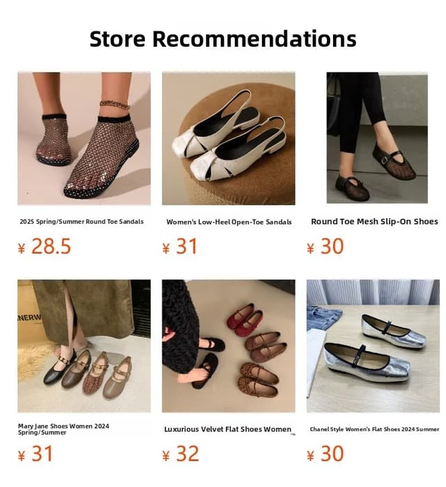 Women's Bohemian Flat Sandals with Floral Buckle - Large Size, Round Toe Slip-On Casual Beach Shoes for Summer showcase 1