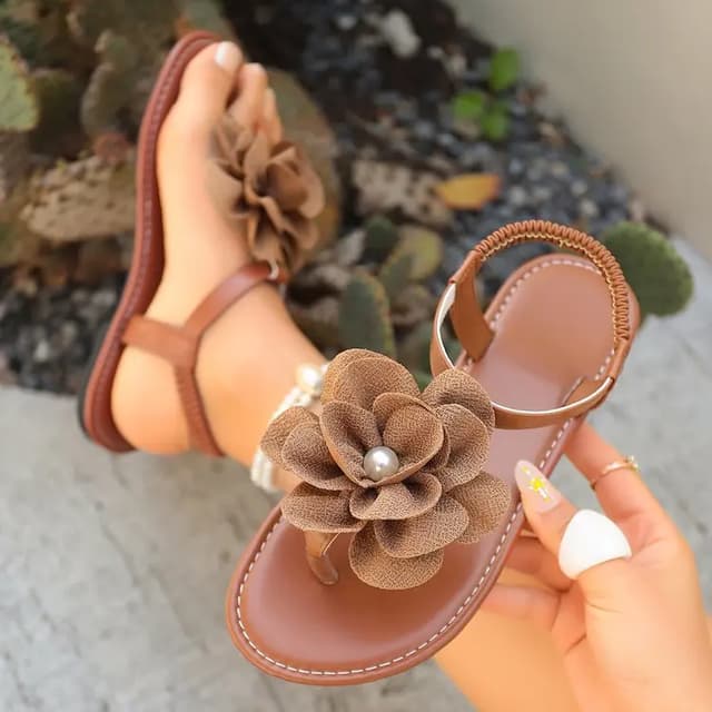 Summer Elegant Women's Casual Sandals - Round Head Sexy Flower Slides, Fashionable & Comfortable Best Selling New Design showcase 8